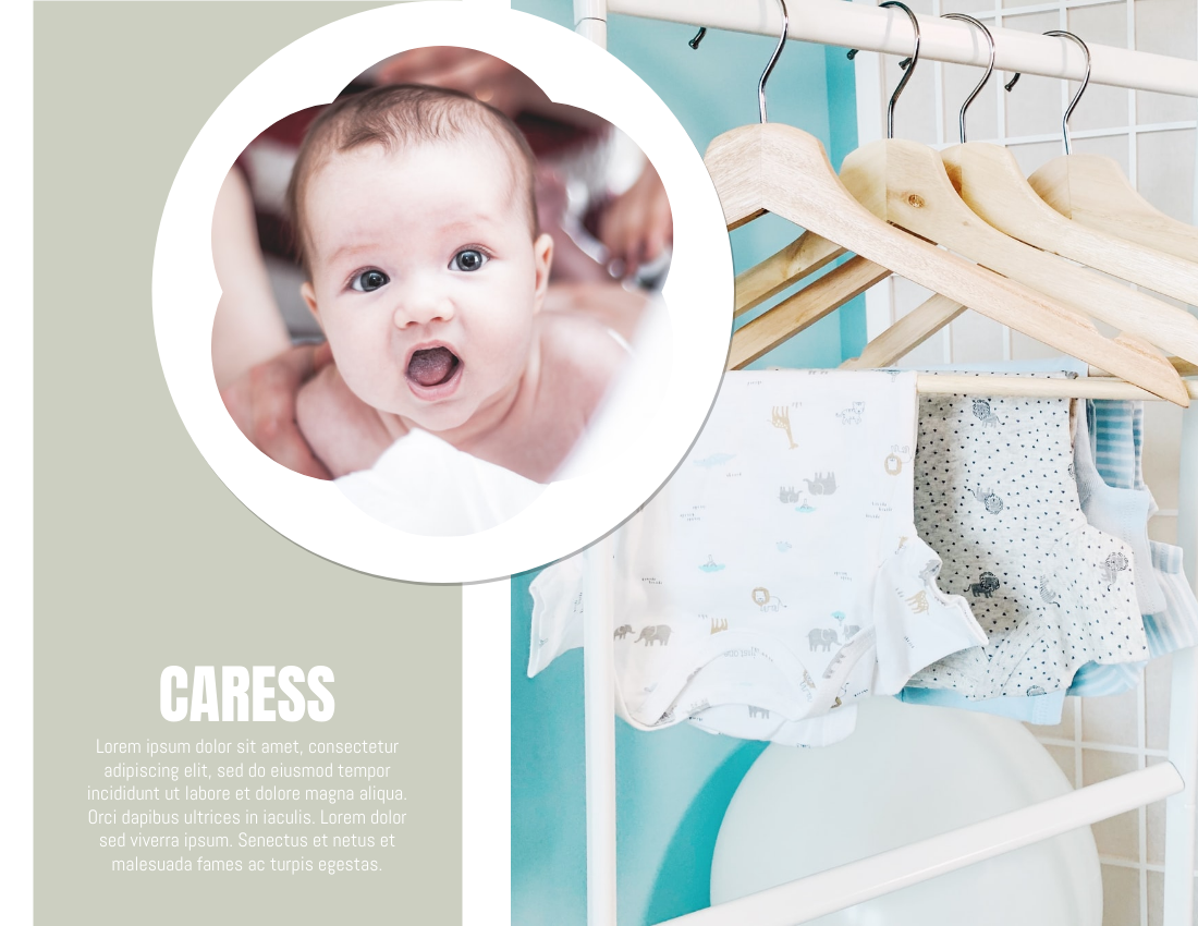 婴儿照相簿 模板。Green Elegant Lace Baby Photo Book (由 Visual Paradigm Online 的婴儿照相簿软件制作)