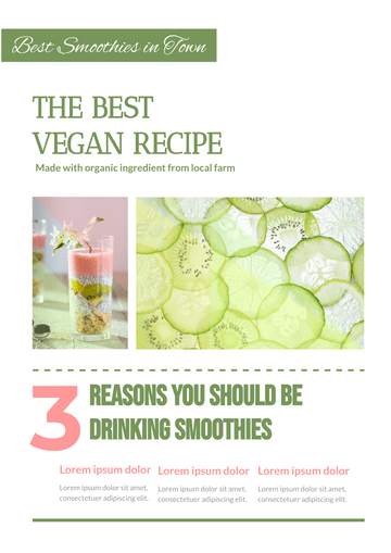 Editable posters template:Smoothies Poster