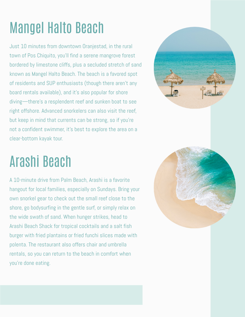 Catalog template: Beach Travel Guide (Created by Visual Paradigm Online's Catalog maker)