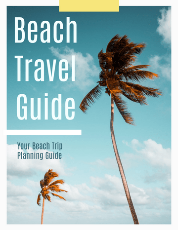 Catalogs template: Beach Travel Guide (Created by Visual Paradigm Online's Catalogs maker)