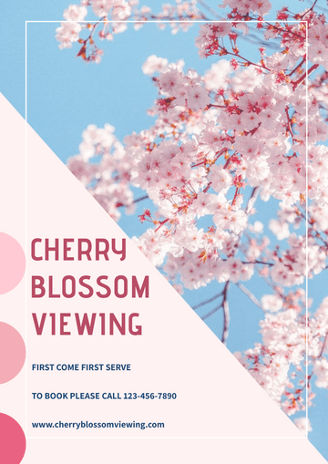 Editable flyers template:Cherry Blossom Viewing Flyer