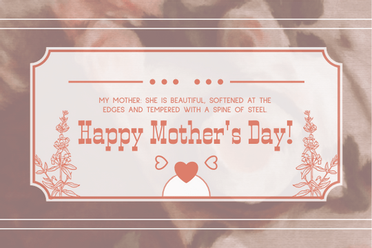 Greeting Card template: Floral Mother's Day Greeting Card (Created by Visual Paradigm Online's Greeting Card maker)