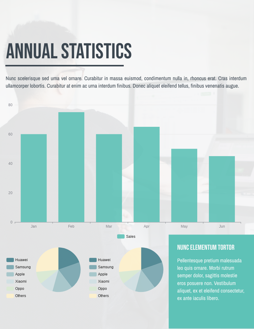 Report template: Teal Annual Report (Created by Visual Paradigm Online's Report maker)