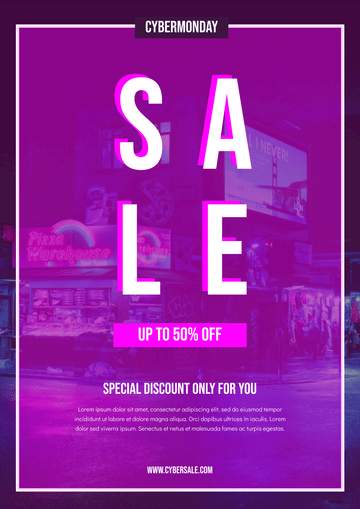 Editable posters template:Cyber Monday Sale Poster