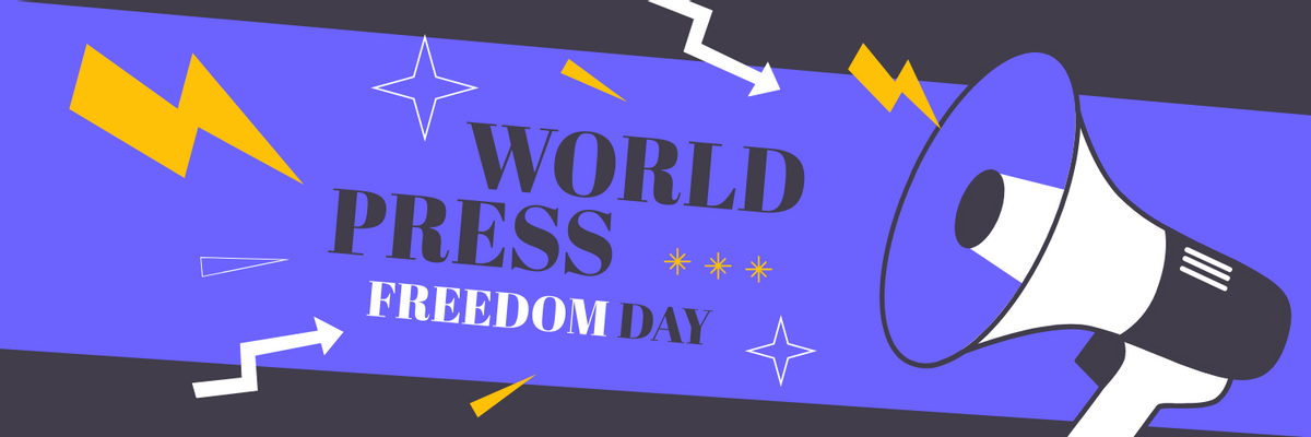 Twitter Header template: Awesome World Press Freedom Day Twitter Header (Created by Visual Paradigm Online's Twitter Header maker)