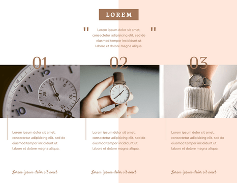 Brochure template: Time And Watch Brochure (Created by Visual Paradigm Online's Brochure maker)