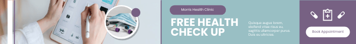 Banner Ad template: Health Check Up Banner Ad (Created by Visual Paradigm Online's Banner Ad maker)