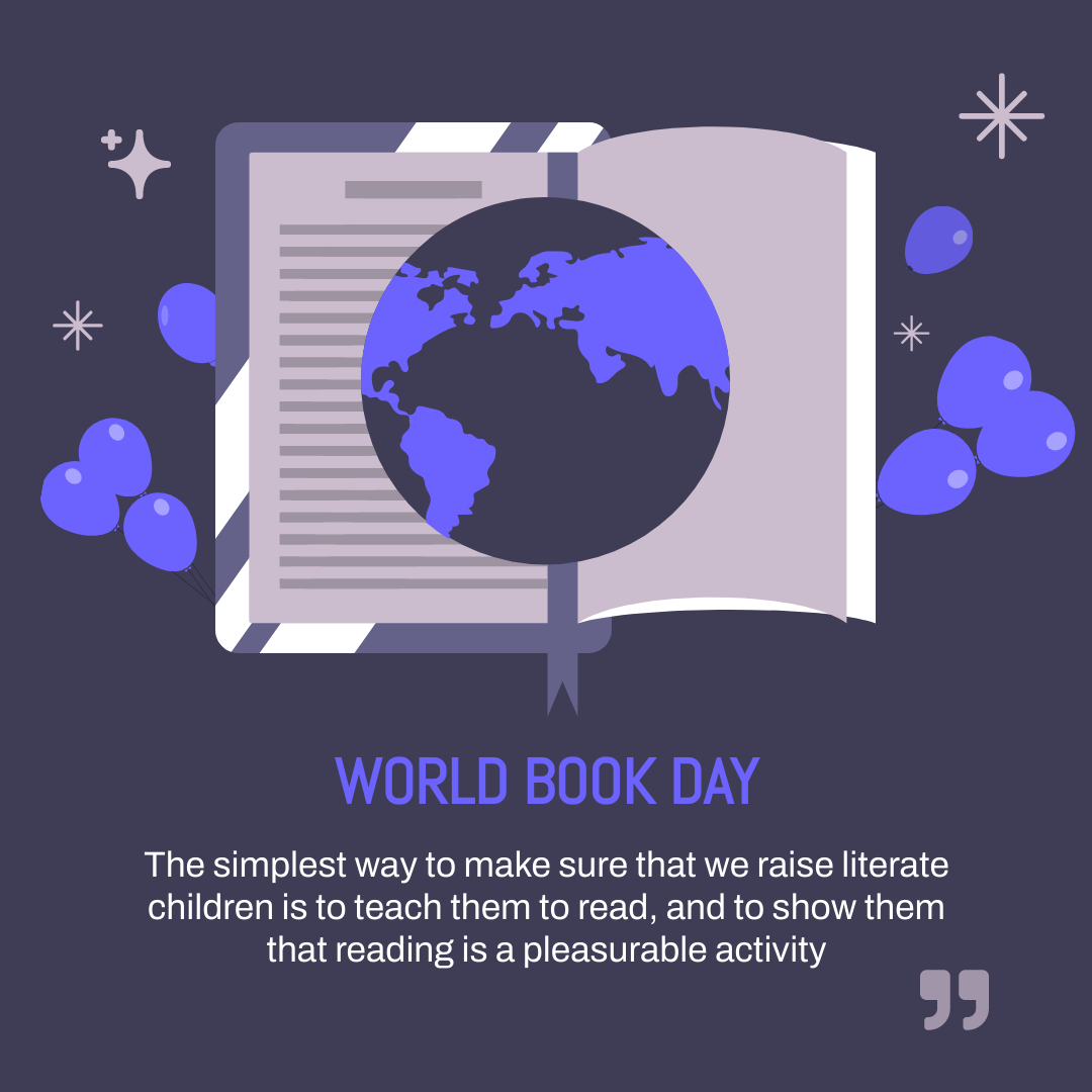 Instagram Post template: Dark World Book Day Instagram Post (Created by Visual Paradigm Online's Instagram Post maker)