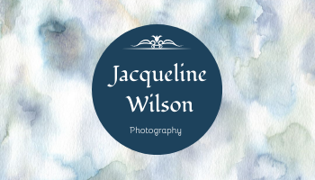 Blue And Grey Watercolor Photography Business Card