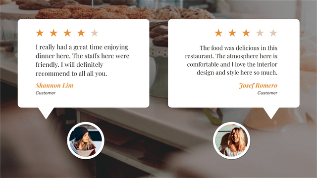 Twitter Post template: Restaurant Customer Review Twitter Post (Created by Visual Paradigm Online's Twitter Post maker)