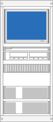 机架图 模板。Simple Rack Diagram (由 Visual Paradigm Online 的机架图软件制作)