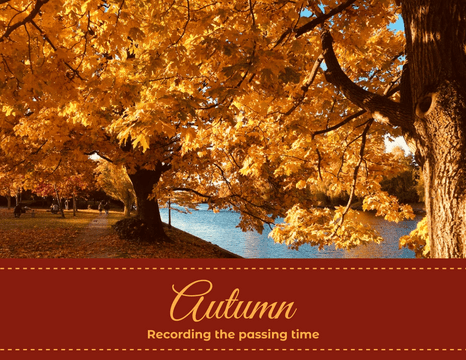 季節性照相簿 template: Recording Autumn Seasonal Photo Book (Created by InfoART's 季節性照相簿 marker)