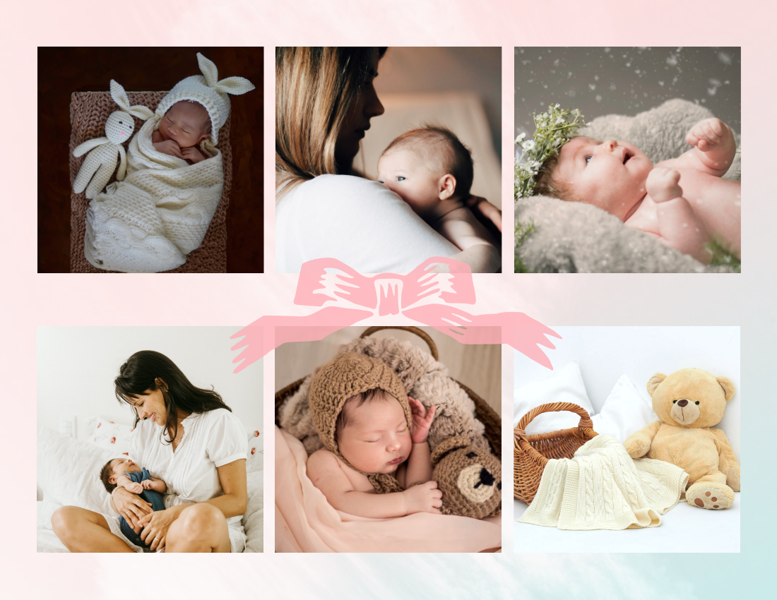 Family Photo Book template: Welcome Baby Girl Family Photo Book (Created by Visual Paradigm Online's Family Photo Book maker)