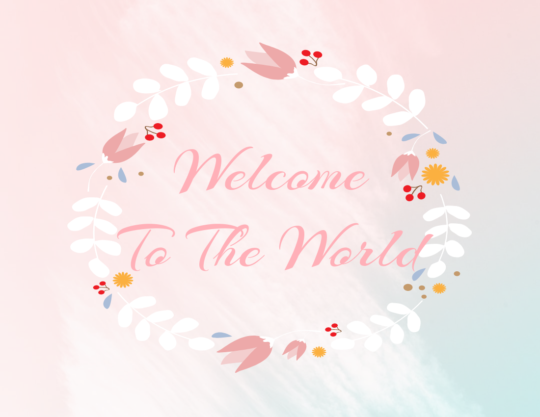 Welcome Baby Girl Family Photo Book
