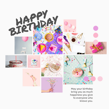 Instagram Posts template: Happy Birthday Wishes Instagram Post (Created by Visual Paradigm Online's Instagram Posts maker)