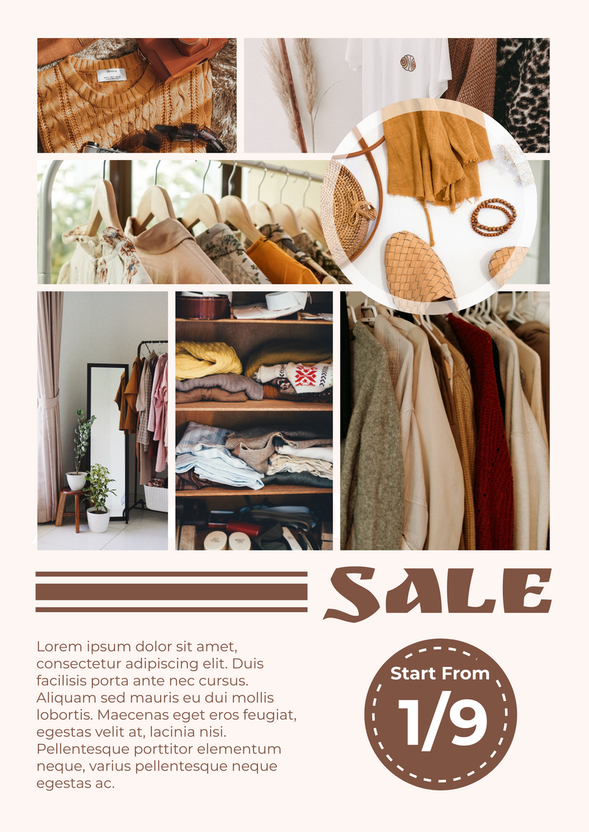 Poster template: Autumn Seasonal Sale Poster Poster (Created by Visual Paradigm Online's Poster maker)