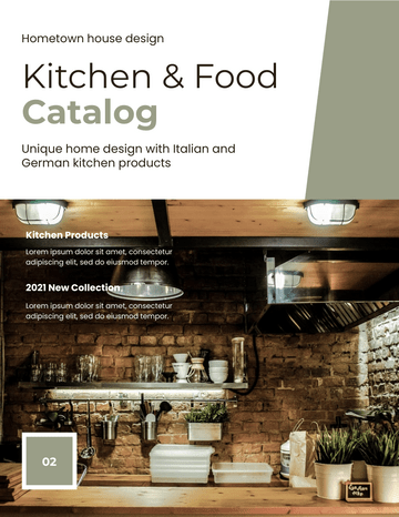 Catalogs template: Kitchen & Food Catalog (Created by InfoART's Catalogs marker)