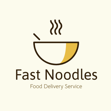 Logo template: Fast Noodles Logo (Created by Visual Paradigm Online's Logo maker)