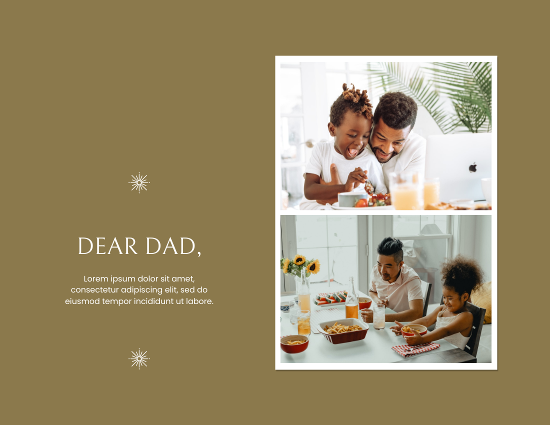 家庭照片簿 模板。 Father's Day Family Photo Book (由 Visual Paradigm Online 的家庭照片簿軟件製作)