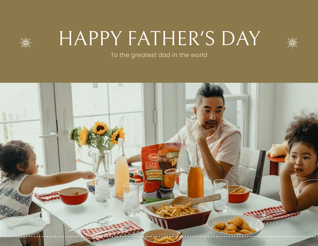 家庭照片簿 模板。Father's Day Family Photo Book (由 Visual Paradigm Online 的家庭照片簿软件制作)