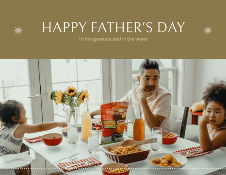 家庭照片簿 template: Father's Day Family Photo Book (Created by InfoART's  marker)