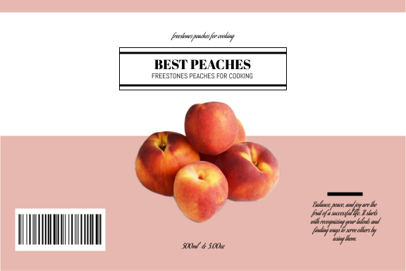Label template: Sweet Peaches Label (Created by InfoART's Label maker)