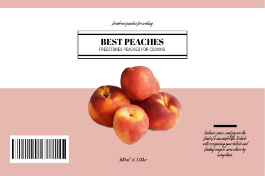 Editable labels template:Sweet Peaches Label
