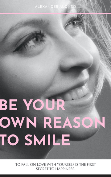 Editable bookcovers template:Smiling Woman Photo Memoir Book Cover