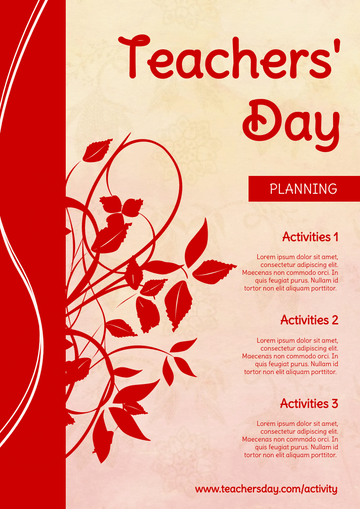 Editable flyers template:Teachers' Day Activities Flyer
