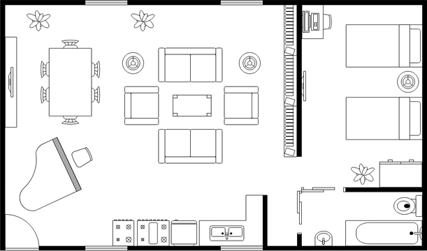 Grand Hotel Room Floor Plan