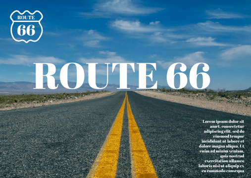 Postcard template: Route 66 Postcard (Created by Visual Paradigm Online's Postcard maker)