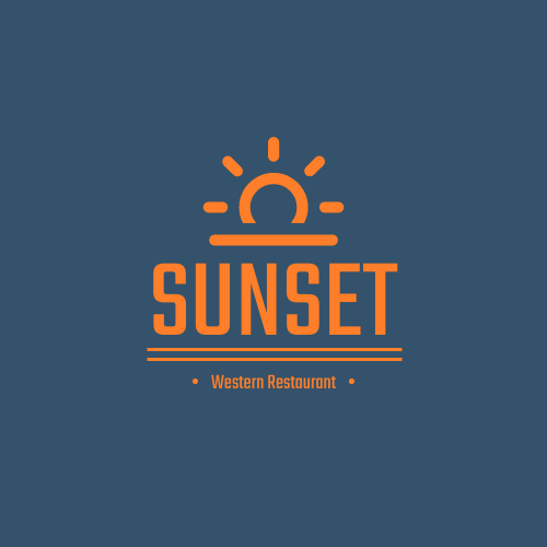 Sunset Logo Created For Western Restaurant