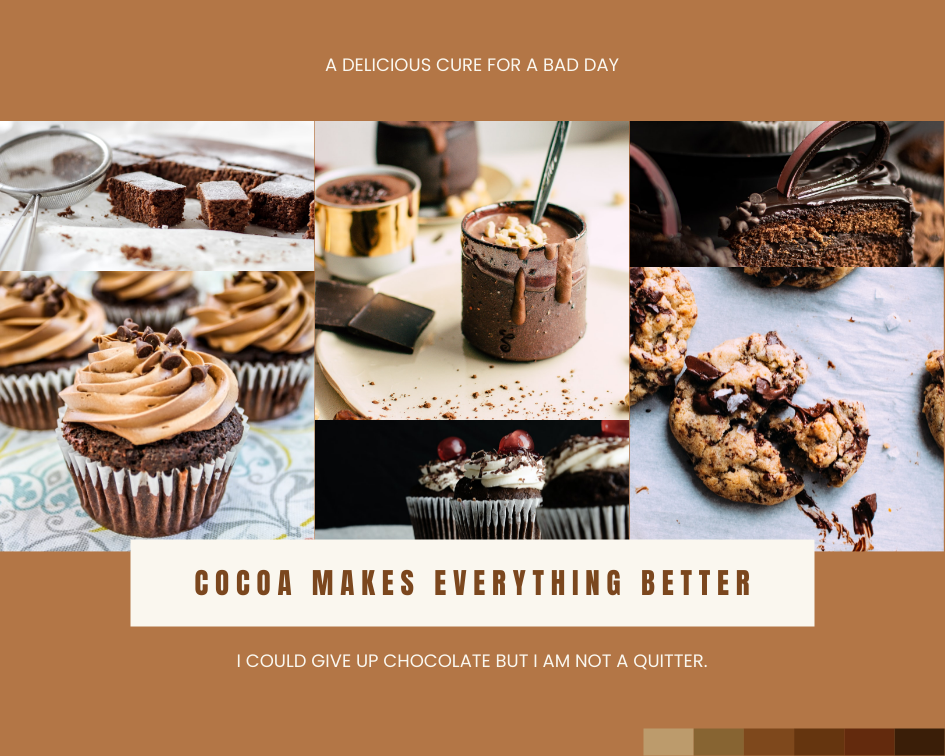 Mood Board template: Delicious Chocolate Mood Board (Created by Collage's Mood Board maker)