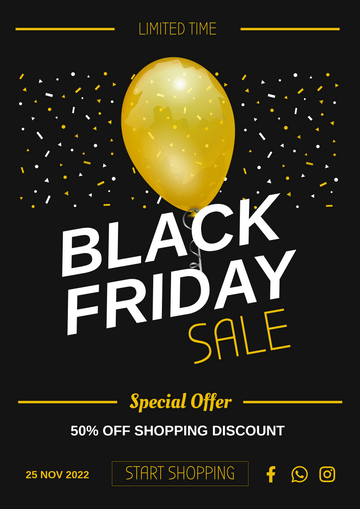 Editable posters template:Black Friday Special Offer Poster