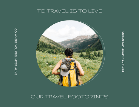 旅行照相簿 模板。 Adventure Travel Photo Book (由 Visual Paradigm Online 的旅行照相簿軟件製作)