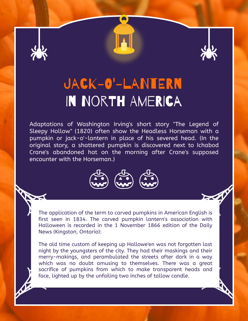 Booklet template: Why Do We Carve Pumpkins at Halloween? (Created by Visual Paradigm Online's Booklet maker)
