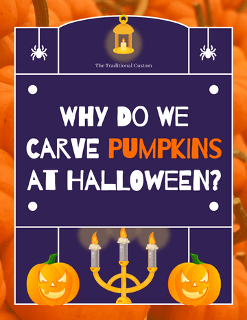 小冊子 模板。 Why Do We Carve Pumpkins at Halloween? (由 Visual Paradigm Online 的小冊子軟件製作)