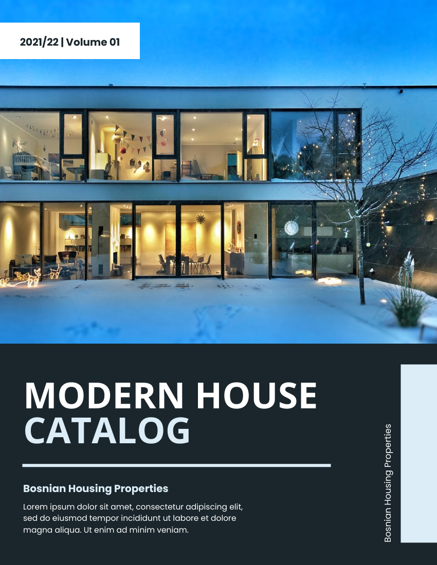 產品目錄 模板。 Modern House Catalog (由 Visual Paradigm Online 的產品目錄軟件製作)