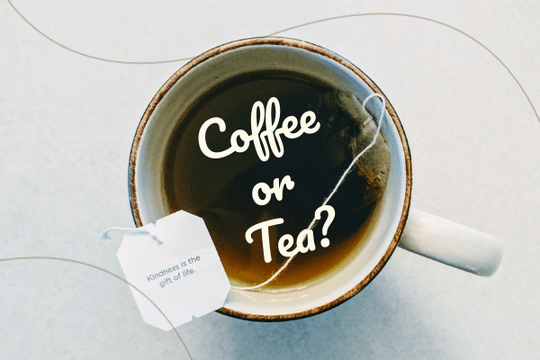 Editable greetingcards template:Coffee Or Tea Greeting Card