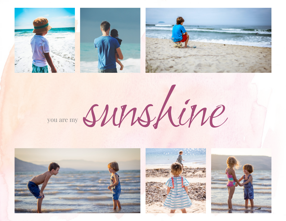 季节性照相簿 模板。Summer Memories Seasonal Photo Book (由 Visual Paradigm Online 的季节性照相簿软件制作)