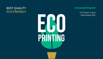 Business Card template: Eco-Printing Business Card (Created by Visual Paradigm Online's Business Card maker)