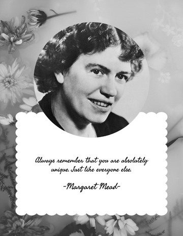 Quotes 模板。Always remember that you are absolutely unique. Just like everyone else. -Margaret Mead (由 Visual Paradigm Online 的Quotes软件制作)