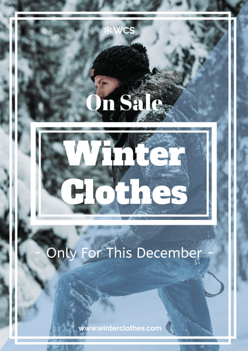 Flyer template: Winter Clothes On Sale Flyer (Created by Visual Paradigm Online's Flyer maker)