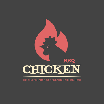 Chicken Logo Created For BBQ Store 