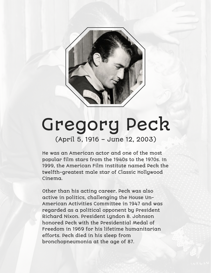 Gregory Peck Biography