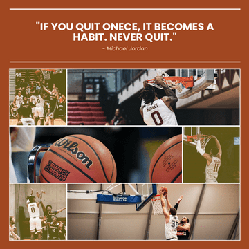 Photo Collage template: Basketball Quote Photo Collage (Created by Visual Paradigm Online's Photo Collage maker)