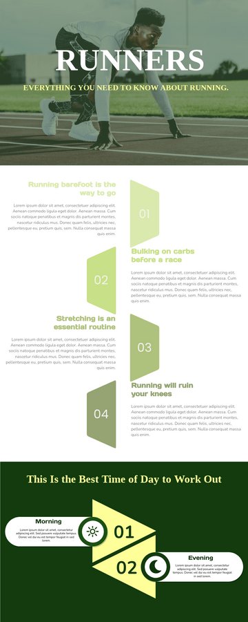 Infographic template: Infographic About Running (Created by Visual Paradigm Online's Infographic maker)