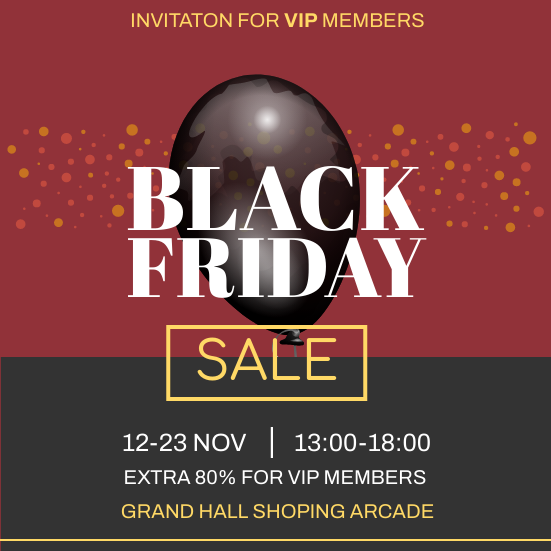 Invitation template: Black Friday VIP Invitation (Created by InfoART's Invitation maker)