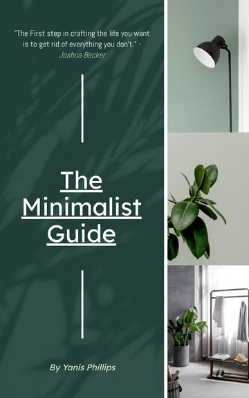 Editable bookcovers template:The Minimalist guide Declutter Book Cover