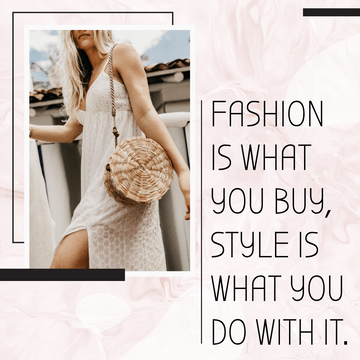 Editable instagramposts template:Fashion Style Quote Instagram Post